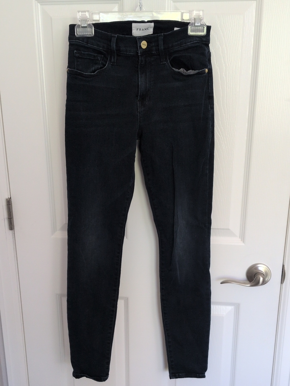 Frame Le Skinny de Jeanne Dark Wash Skinny Jeans - 28
